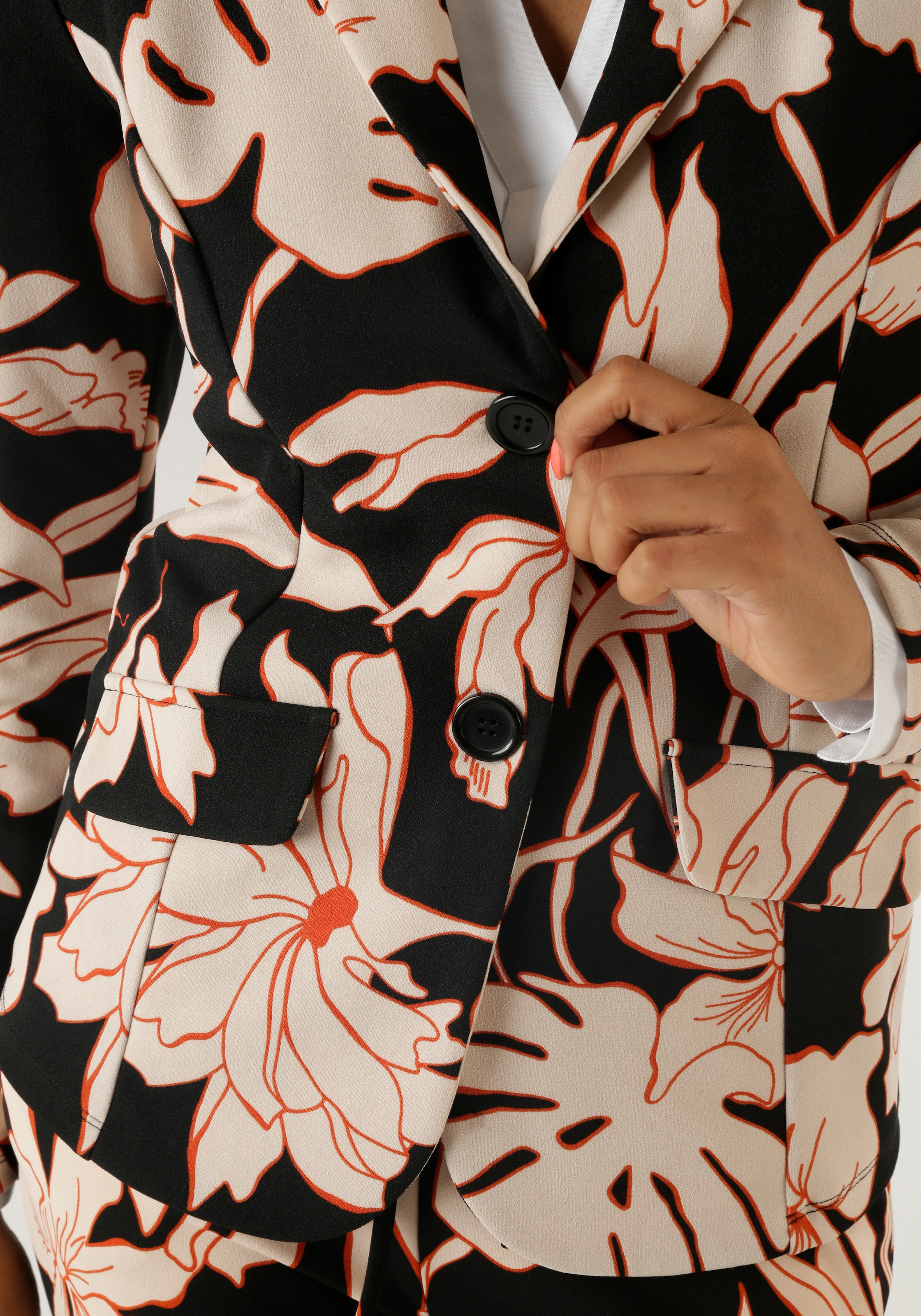 Aniston SELECTED Jerseyblazer , mit grossflächigem und abstraktem Blumenmuster