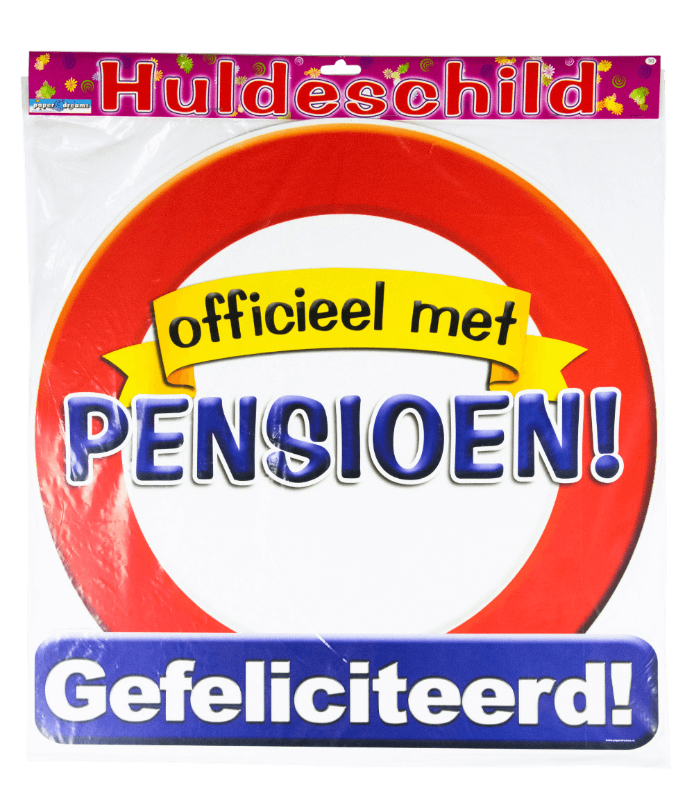 Deurbord Officieel met Pensioen 50cm