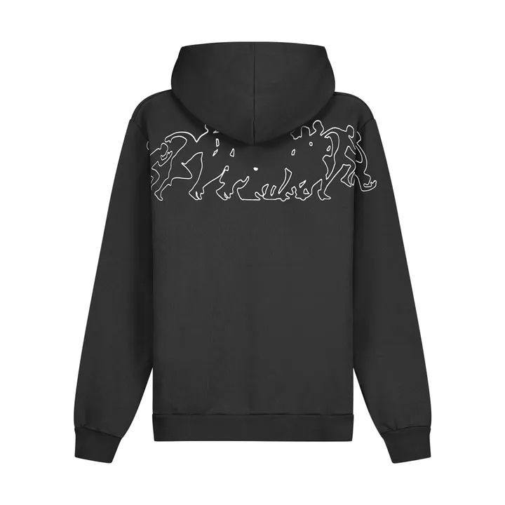 Arte Antwerp Hoodie All Sleeve Runners Embroidery | Noir