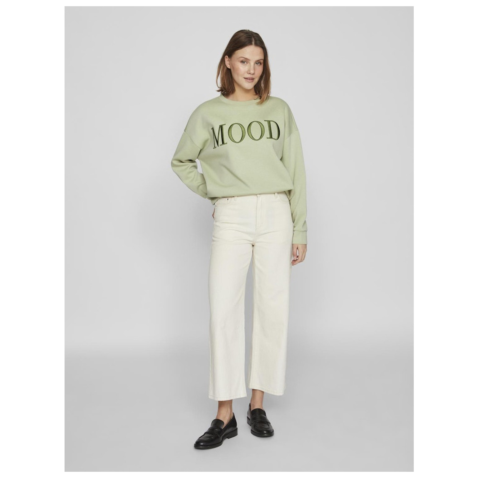 Vila VIREFLECT MOOD EMB L/S SWEAT T