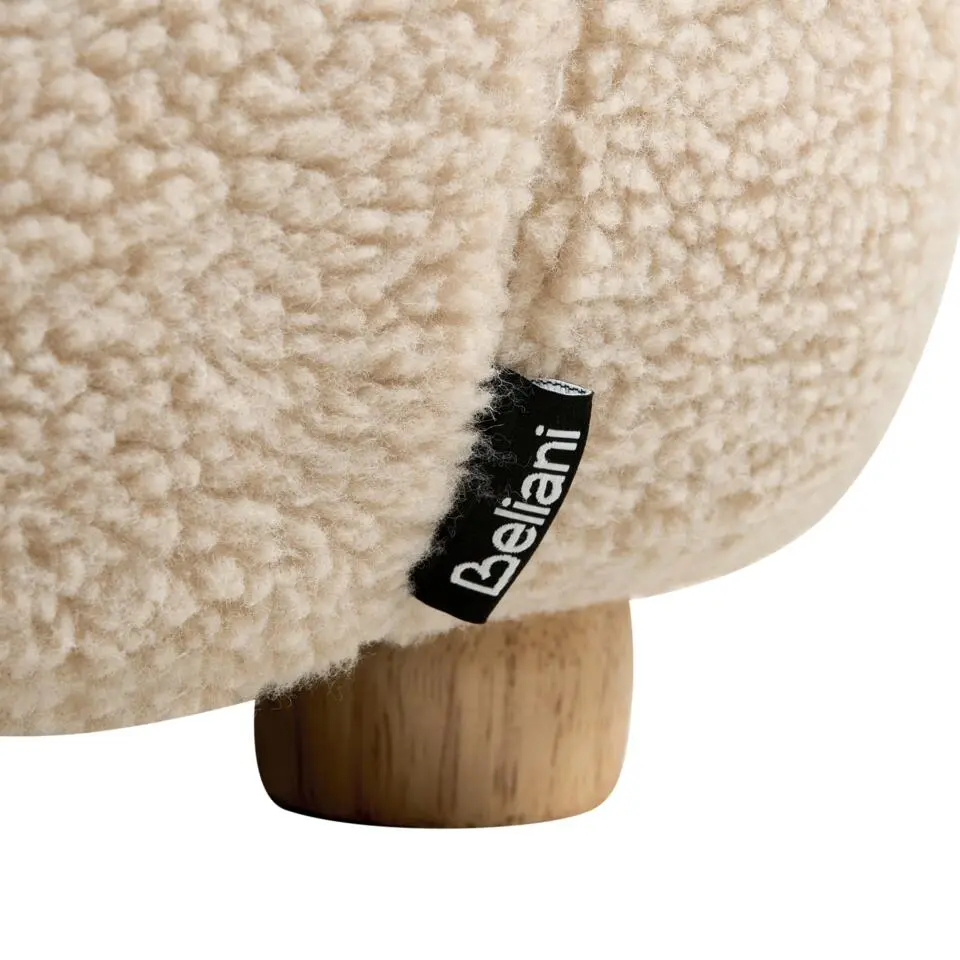 LULEA - Kinderstoel - Lichtbeige - Bouclé