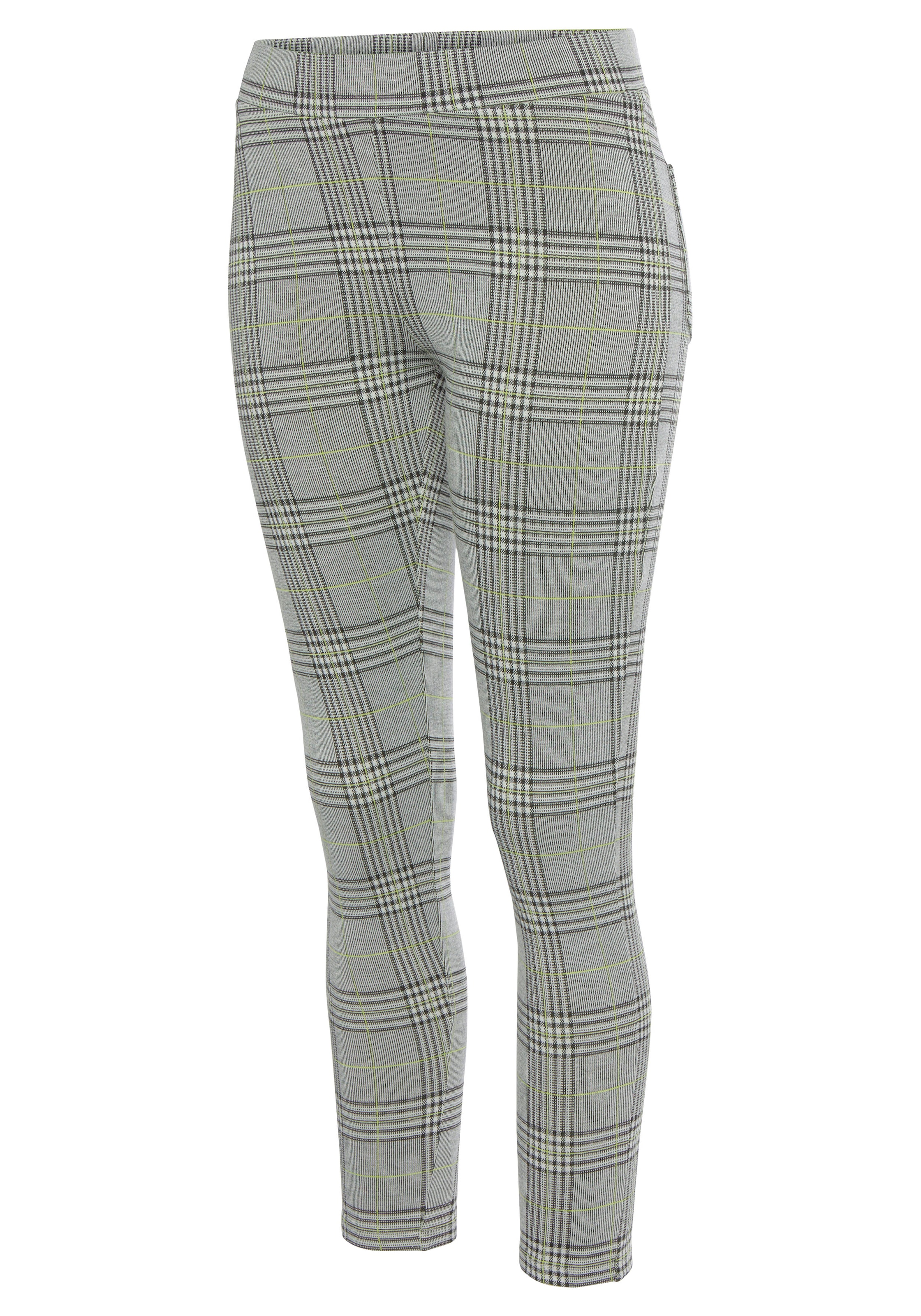 LASCANA Leggings  mit Ajour Karomuster