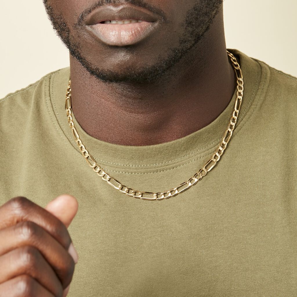 Chaîne Michaellaae Maille Alternée 1/3 Or Jaune