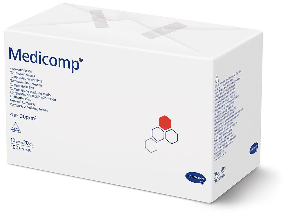 Medicomp® Kompressen unsteril 4-fach 10 x 20 cm