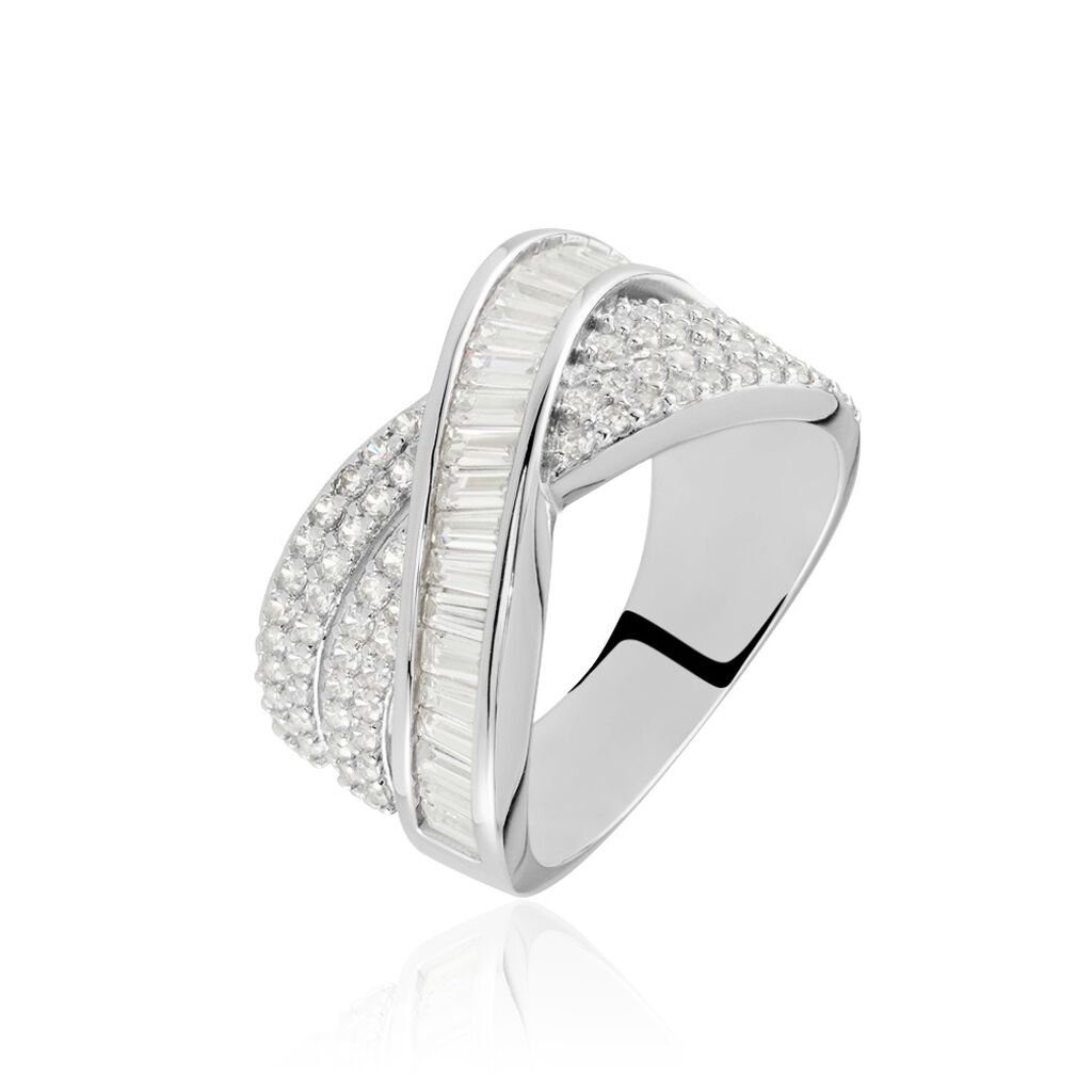Bague Audon Argent Blanc Oxydes De Zirconium