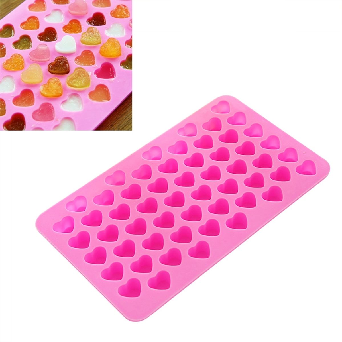 Silikon Eiswürfel Form Herz 55 Gitter Schokolade Gummi Bären Schale BPA Frei
