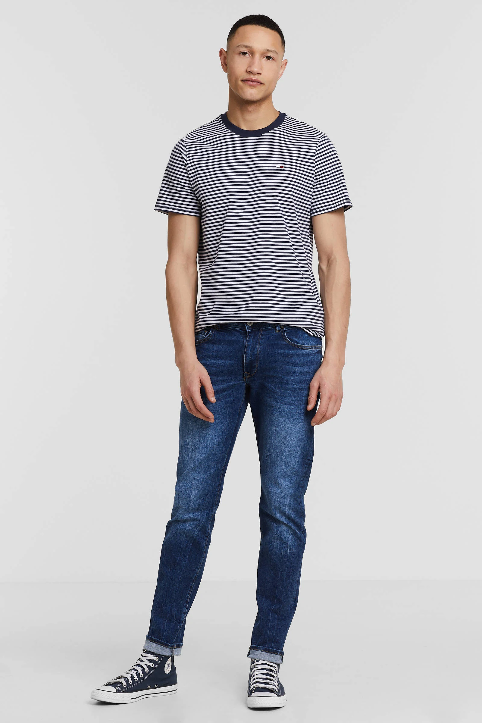 Petrol Industries slim fit jeans Seaham met riem medium vintage