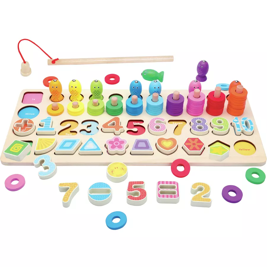 Bino Edukatives Kinderspiel aus Holz, 90 tlg.