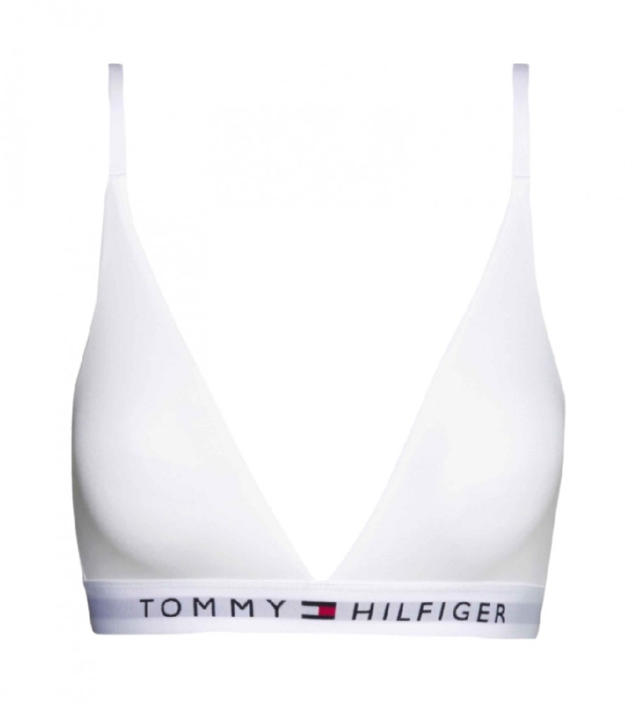 Sutiã triangular Tommy Hilfiger com logo branco