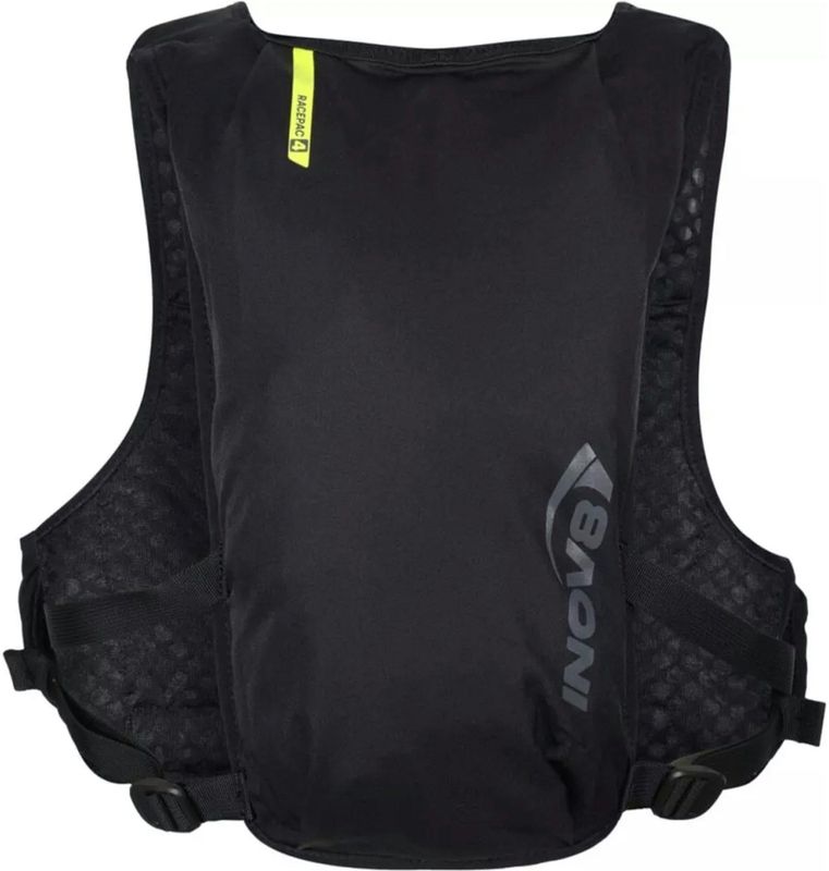 INOV8 - Racepac 4 - Trailvest - Zwart - Unisex - Hydratatievest voor Korte Trainingen en Races