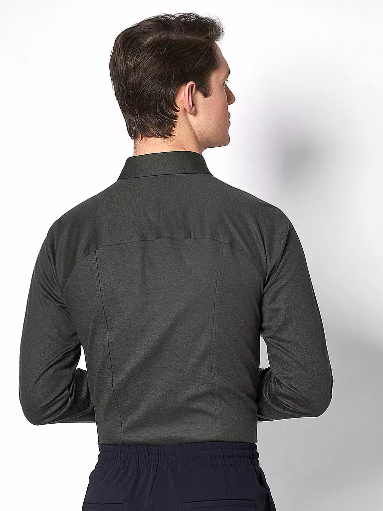 DESOTO Jerseyhemd Slim Fit dunkelgrün