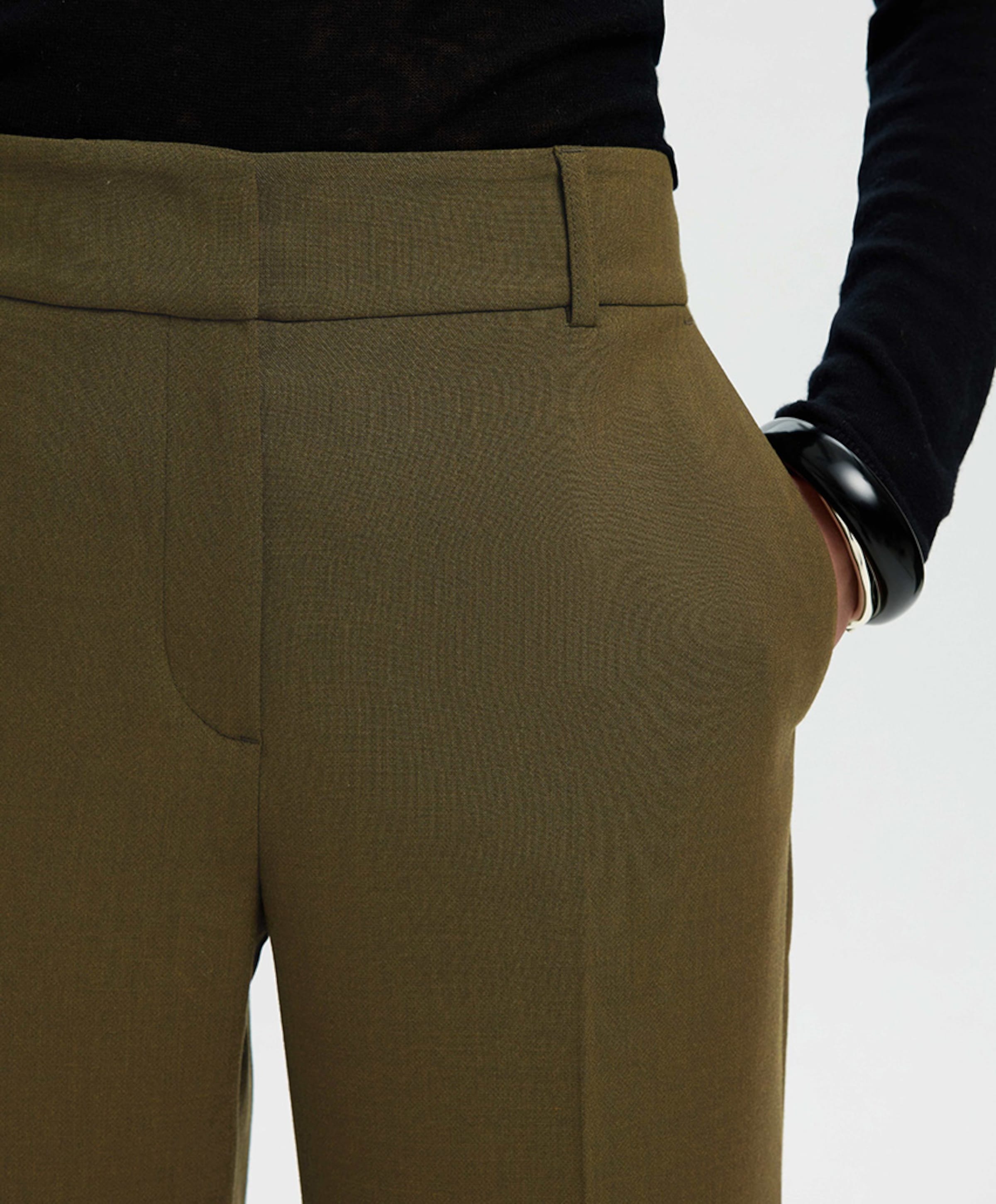Selected SLFRITA MW WIDE MEL NOOS dames broek groen