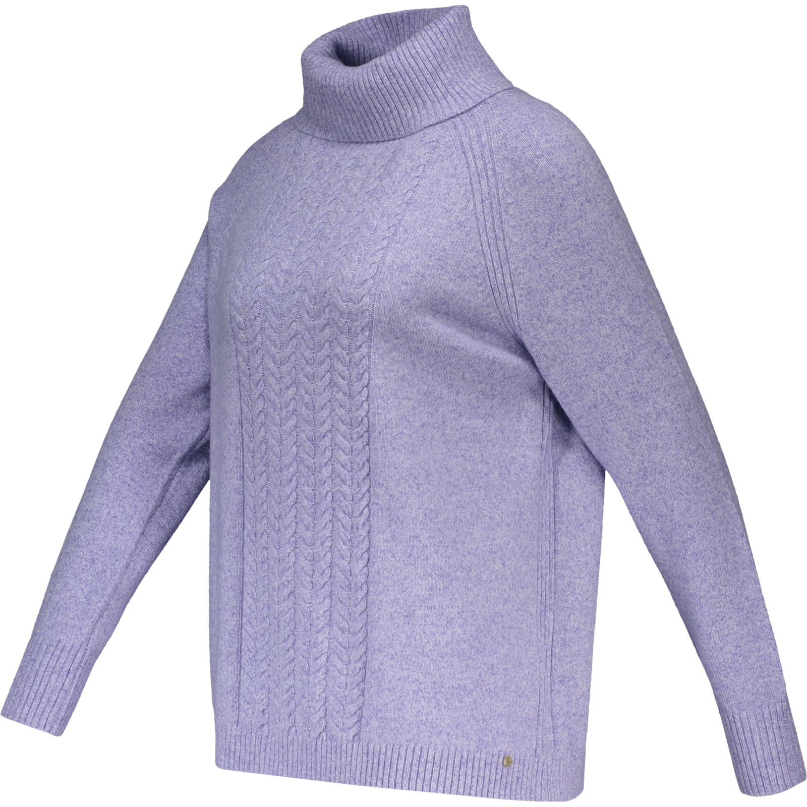 Olsen Damen-Rollkragenpulli Ripp lila, 46