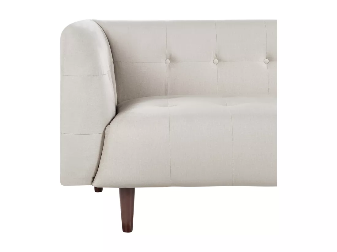 Canapé 3 places en tissu beige clair BYSKE