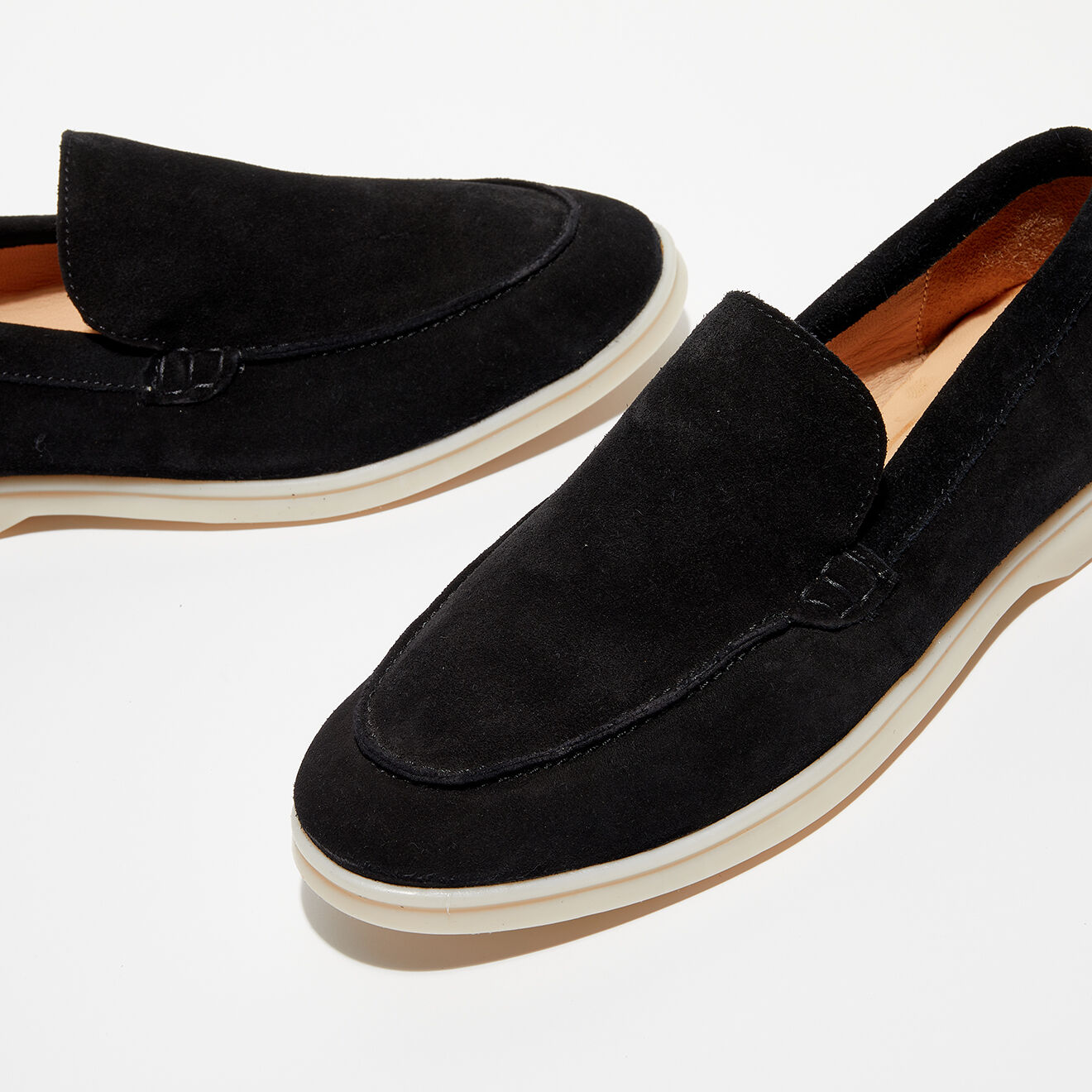 Loafers Mocassins en Velours de Cuir Jules noirs