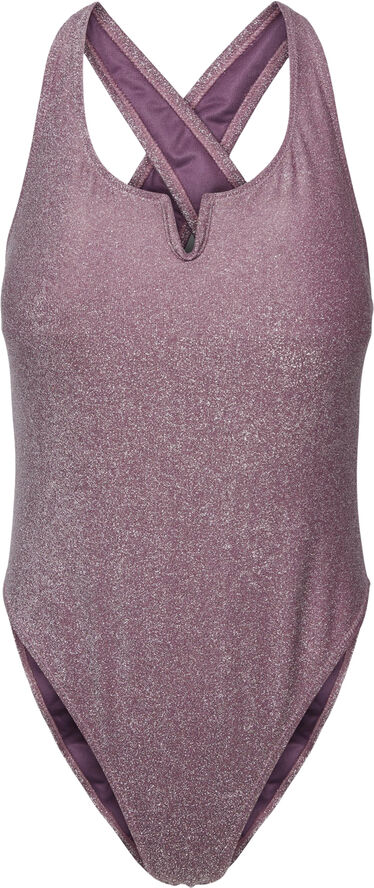 Pieces PCBLING SWIMSUIT LUREX SWW Bordeaux/silver lurex
