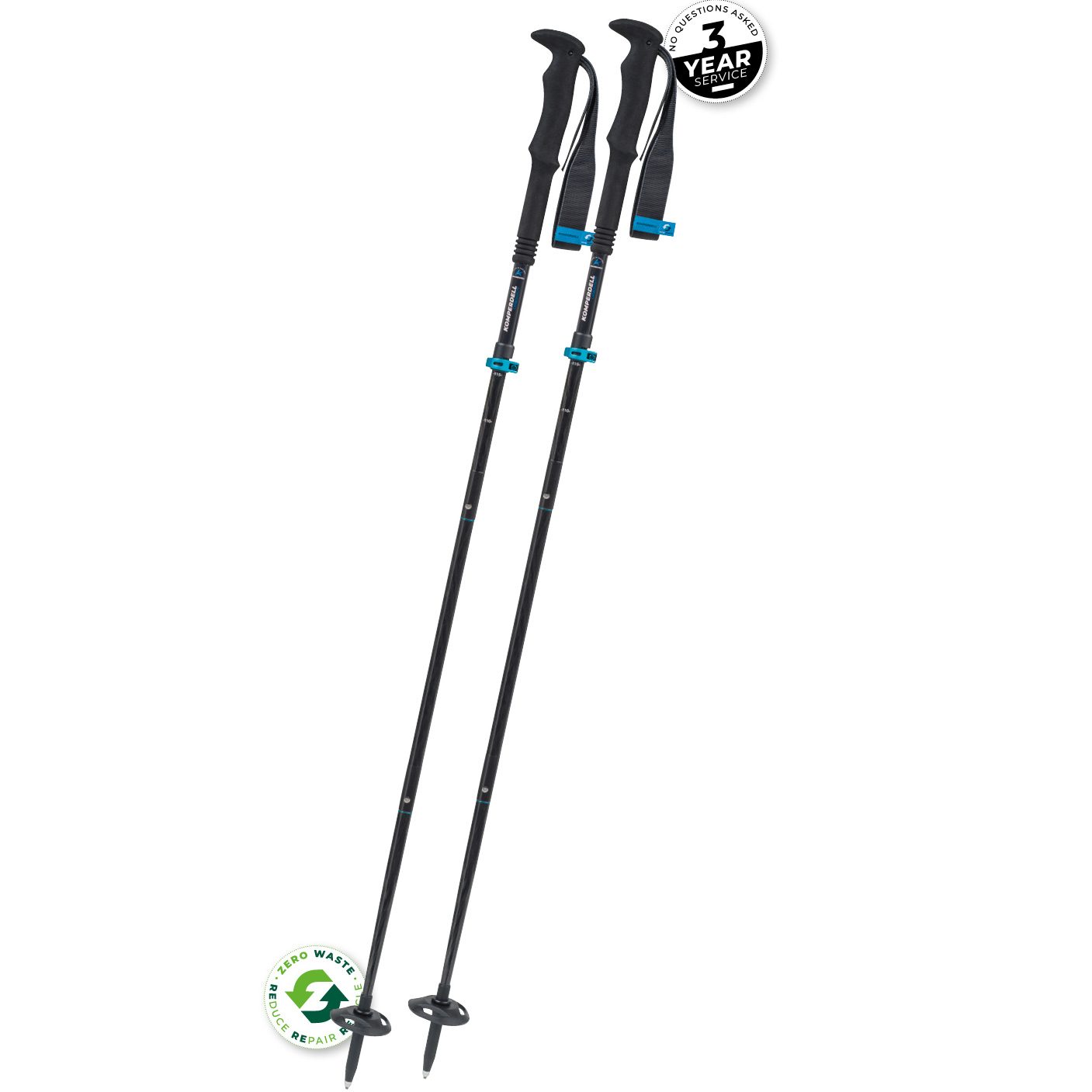 Komperdell FX Lite Carbon Vario Approach Compact Wanderstöcke schwarz