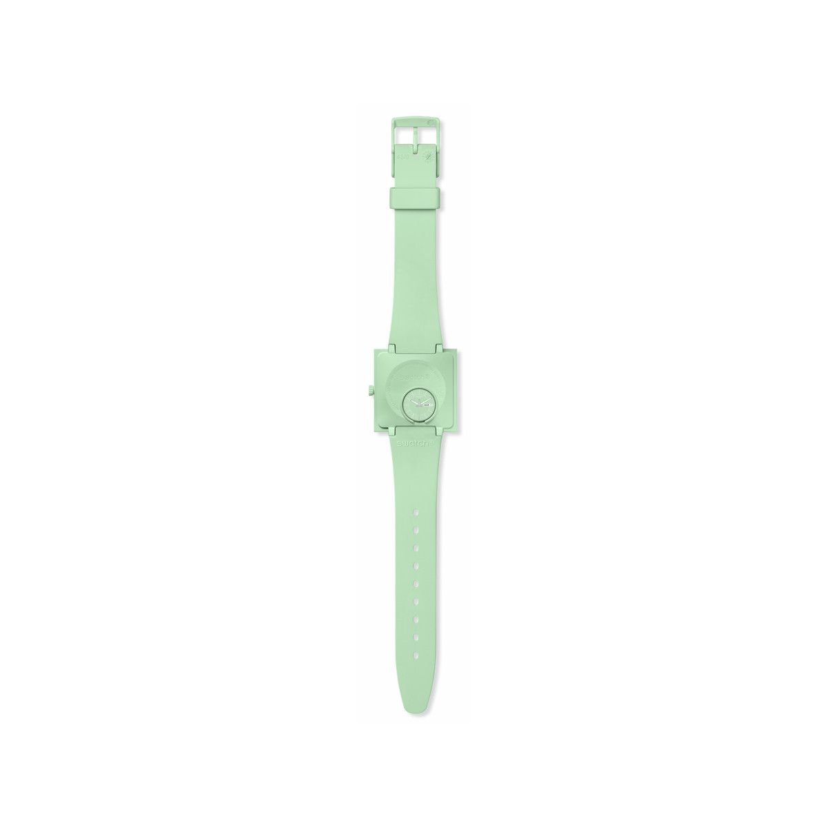 Montre SWATCH Square bioceramic What if mint? homme bracelet matériau biosourcé vert
