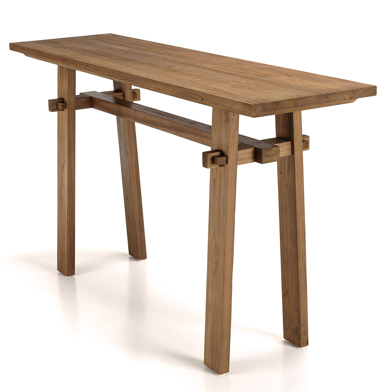 Macabane Console en bois de teck recyclé Sixtine bois - 140.5x40x78.5 cm