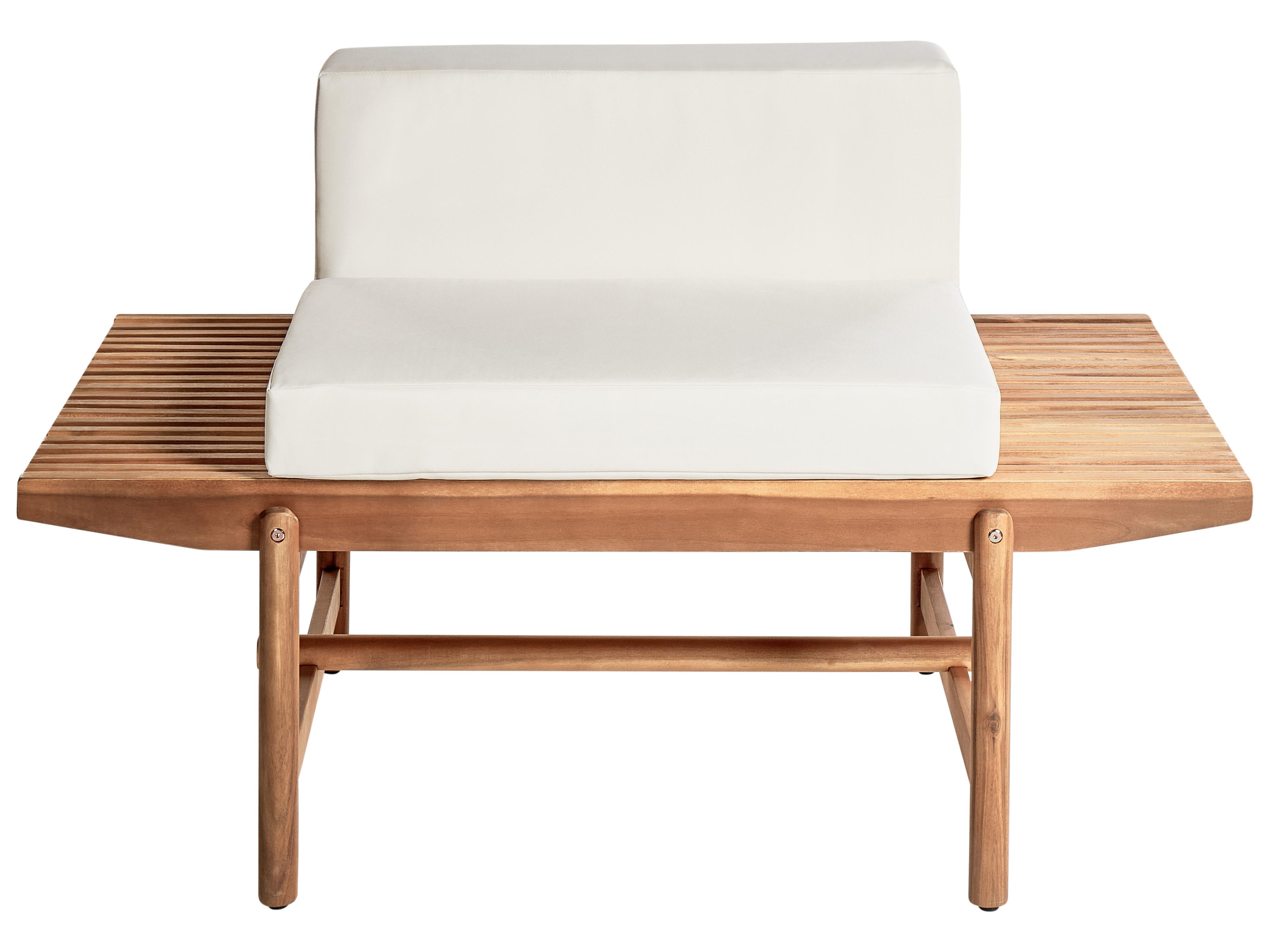 Loungeset met tafel 2-zits GIAVENO Acaciahout Gebroken wit