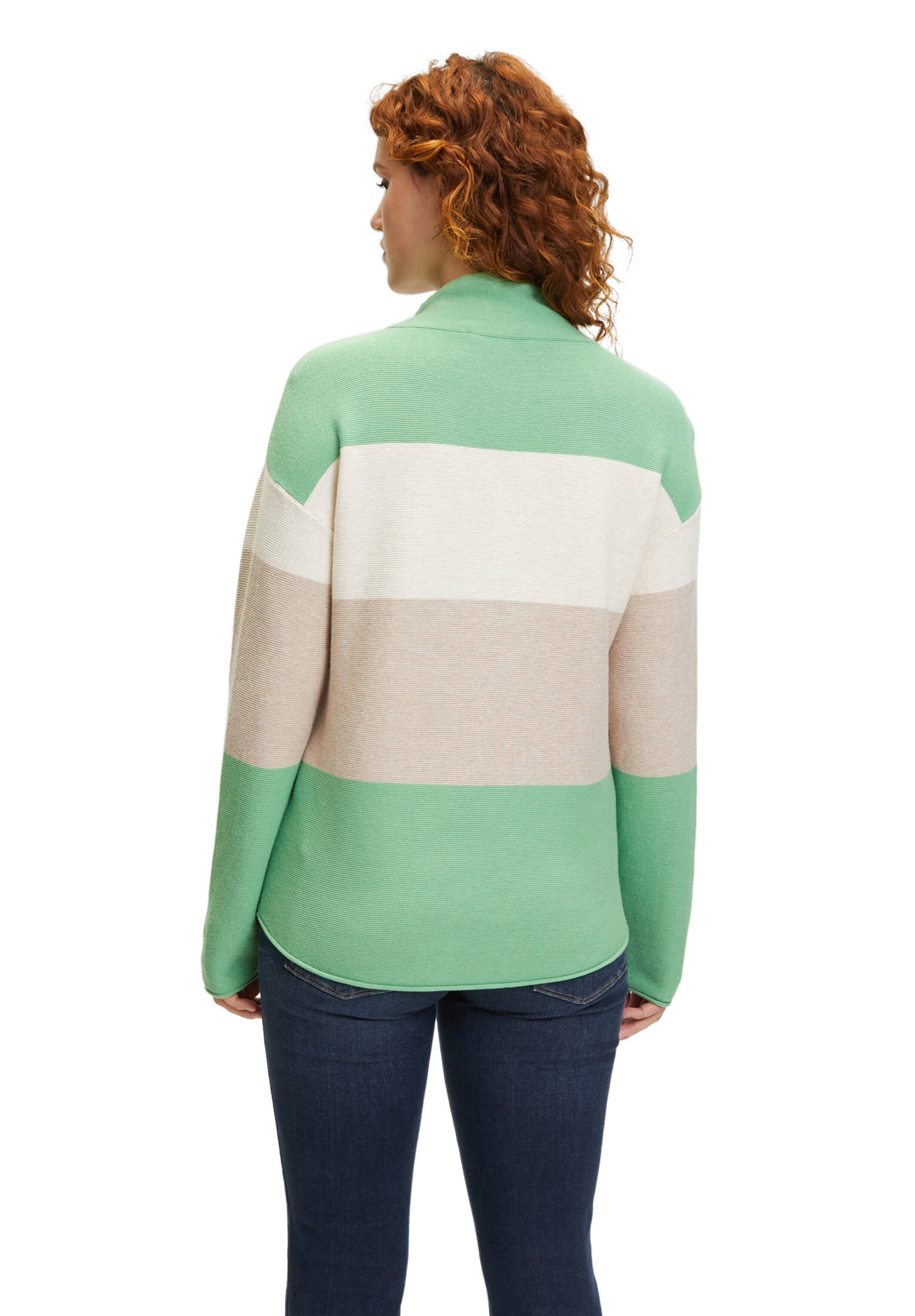 Betty & Co| Damen Strickpullover mit Color Blocking