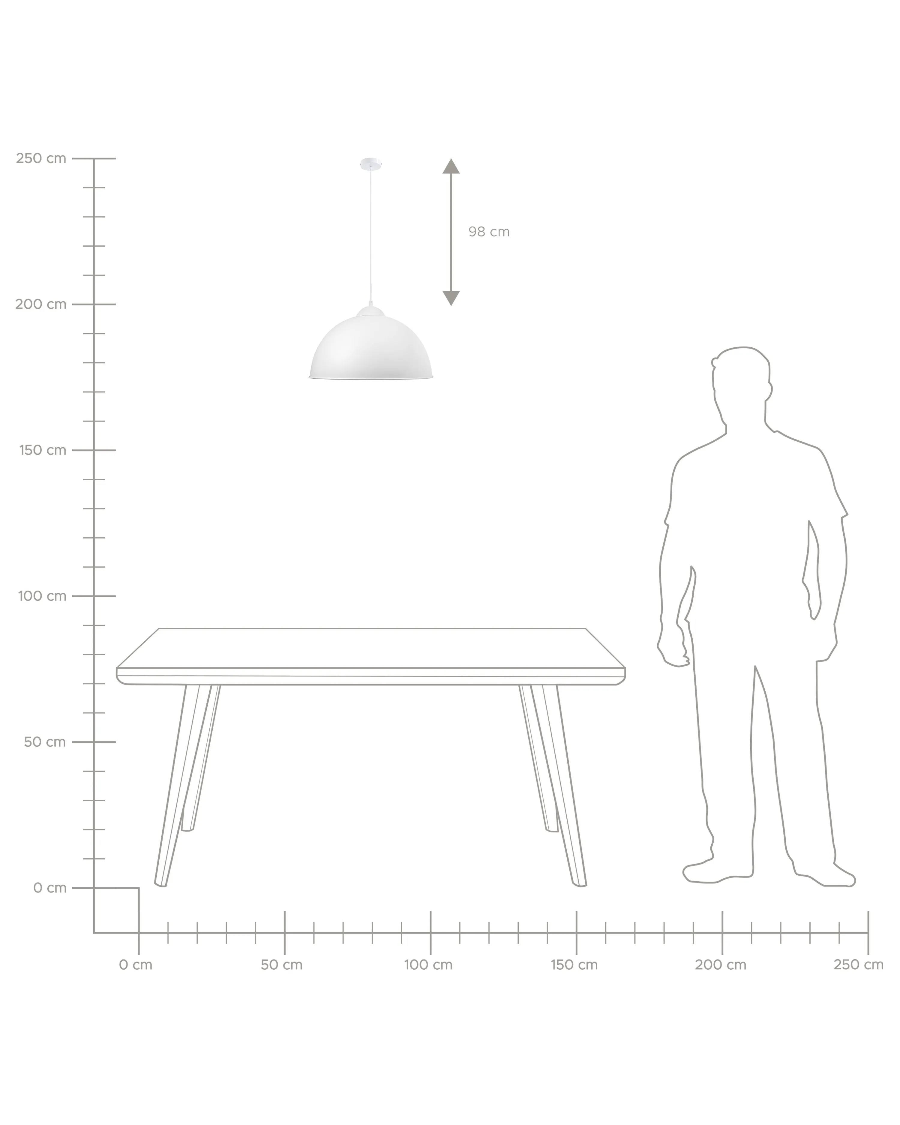 Hanglamp CETINA Metaal Wit