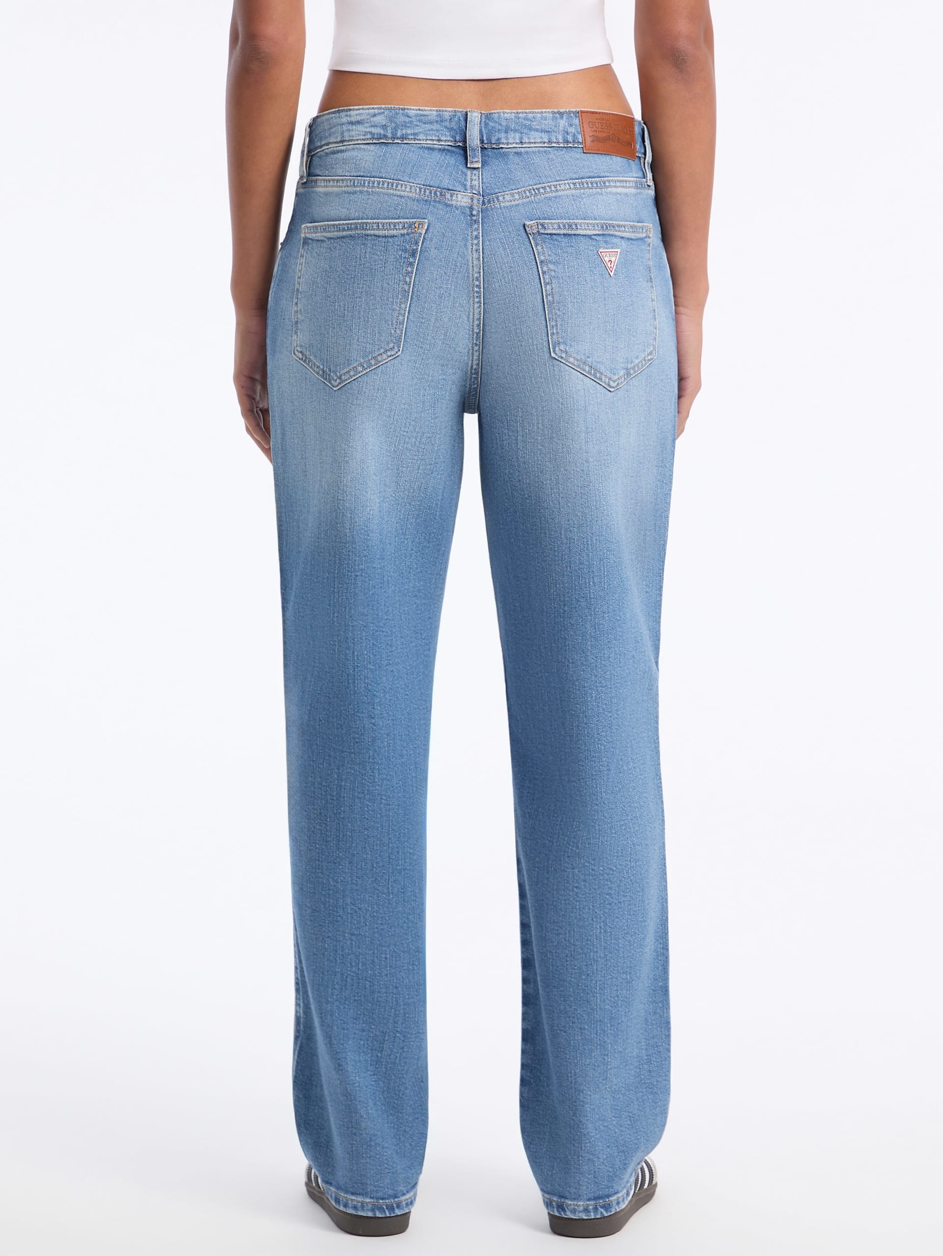 Calça jeans boyfriend de perna reta