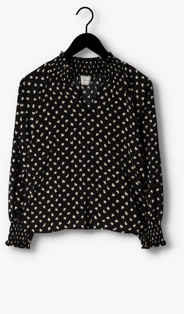 NEO NOIR zwarte neo noir blouse stone fading ink blouse