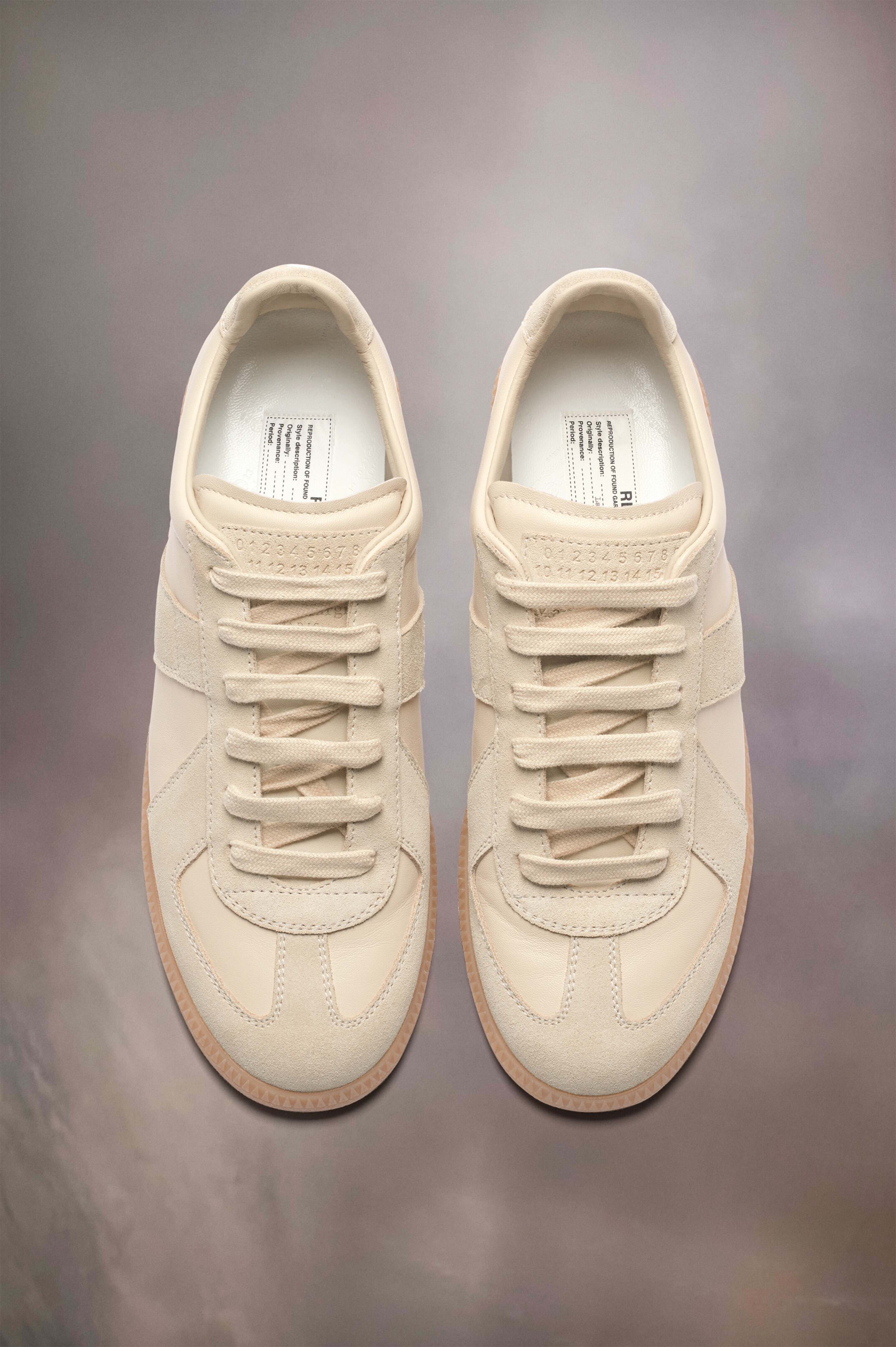Sneakers Replica en cuir pour femme Beige