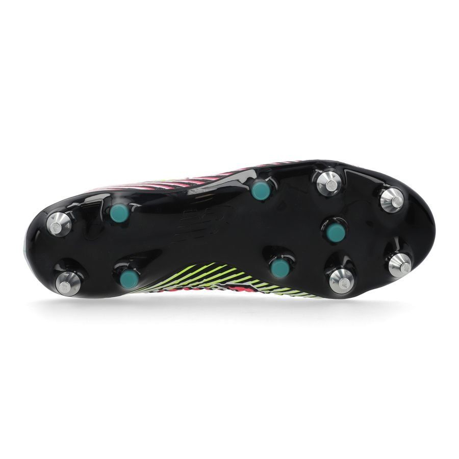 New Balance Tekela V4 Pro Low SG - Blanc/Violet/Jaune Fluo