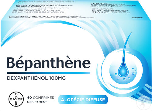Bépanthène 100mg Vitamine B5 Comprimés 60