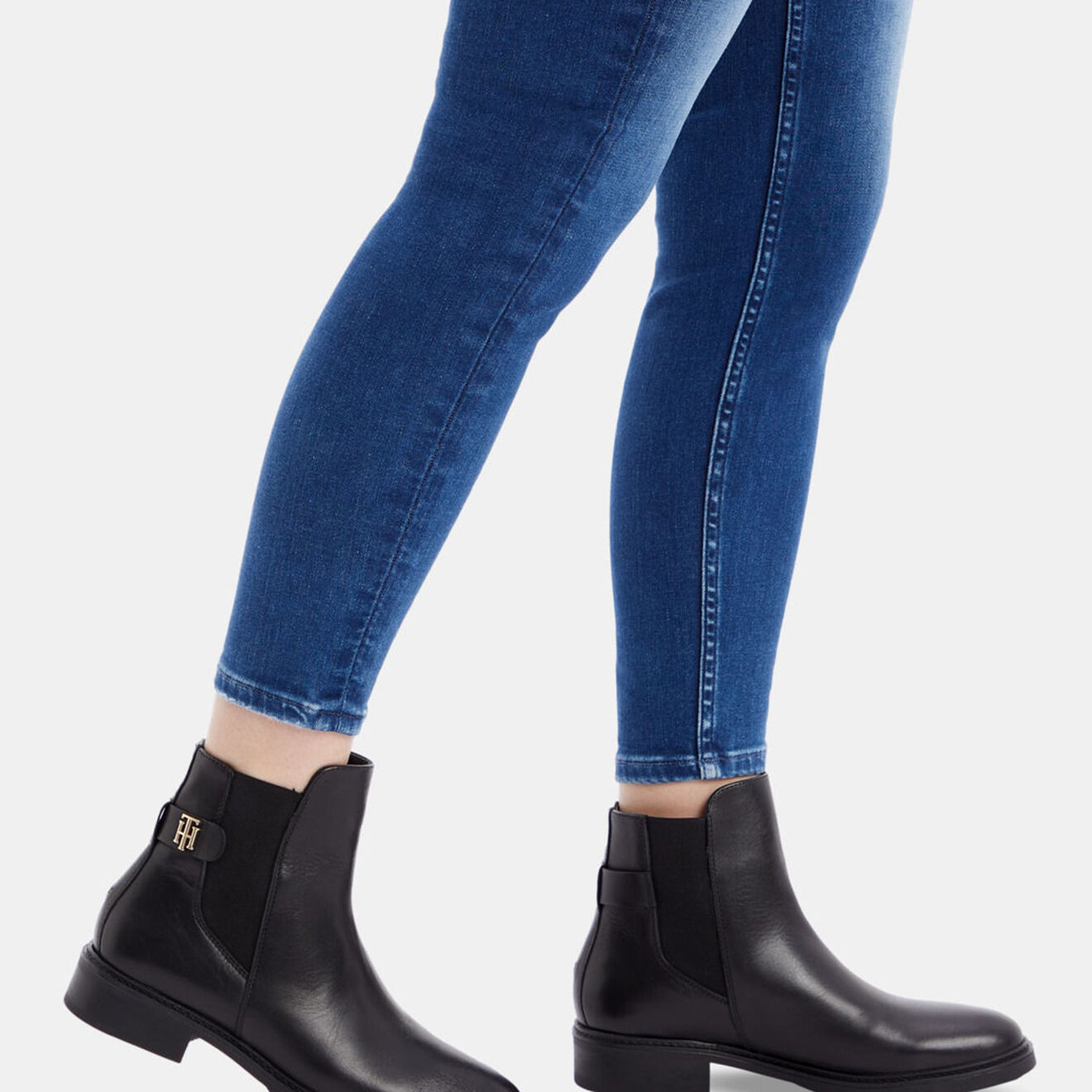 Tommy Hilfiger Chelsea boots en Cuir Hardware noires