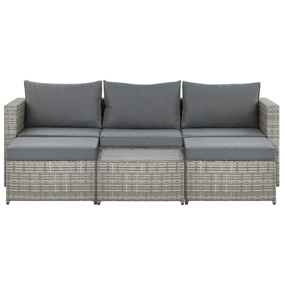 Beliani Loungeset SABBIA - Grijs - 4-delig