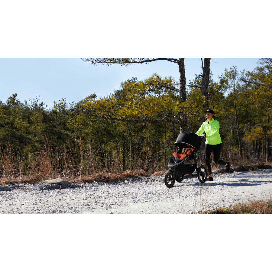 baby jogger Kombi-Kinderwagen Summit X3 Midnight Black inklusive Babywanne Deluxe 2 und Wetterschutz