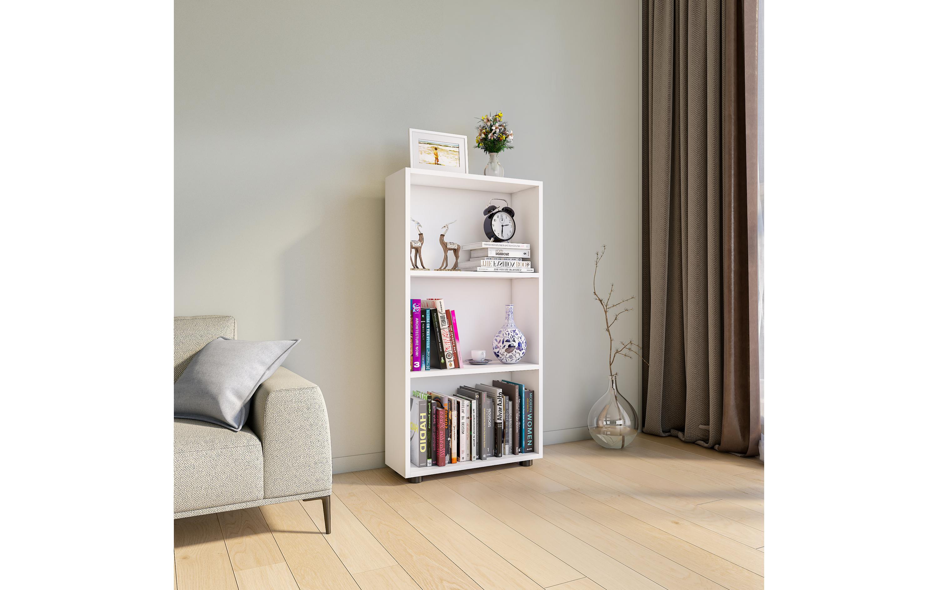 Regal Bulas 3-fach 108 x 56 cm, WeissStandregal