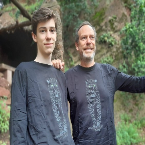 Camiseta masculina Jaguar, preta