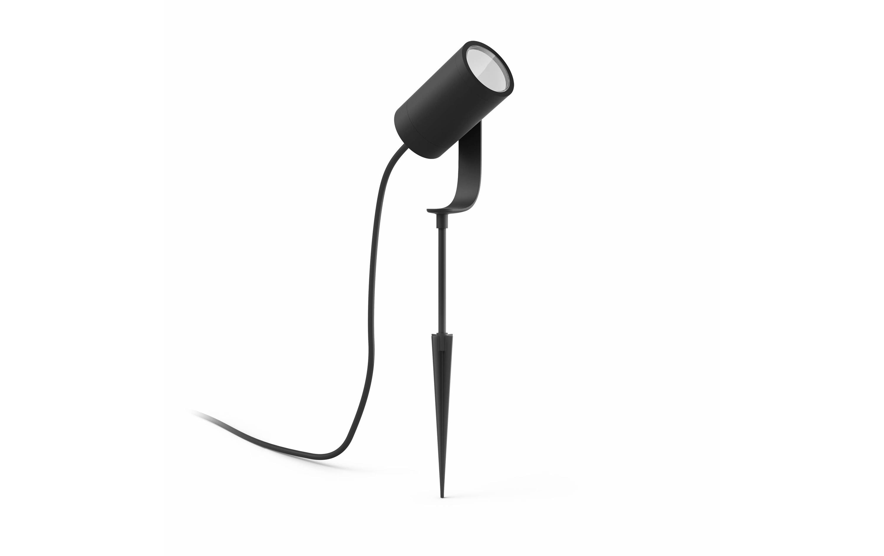 Outdoor Gartenspot White & Col. Amb. Lily Kit, Schwarz<br>Starterset für smarte Outdoor-Beleuchtung