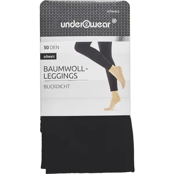 Baumwoll-Leggings schwarz L (44 / 46)