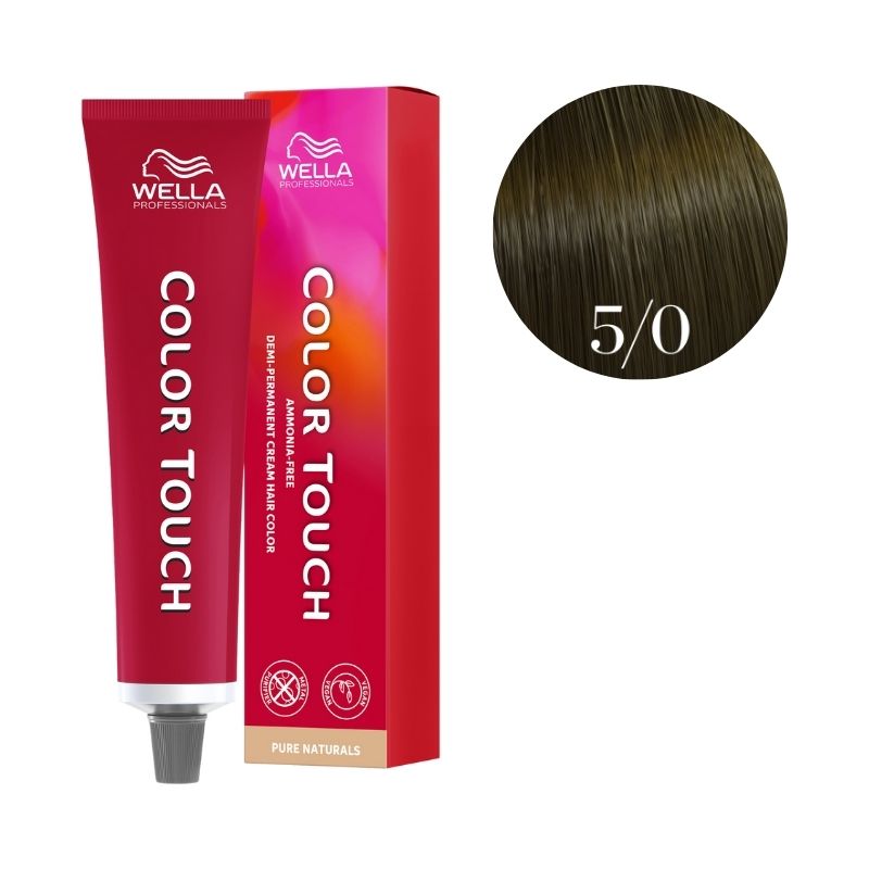 Coloration Color Touch Pure Naturals 5/0 Châtain Clair Naturel Wella 60ml