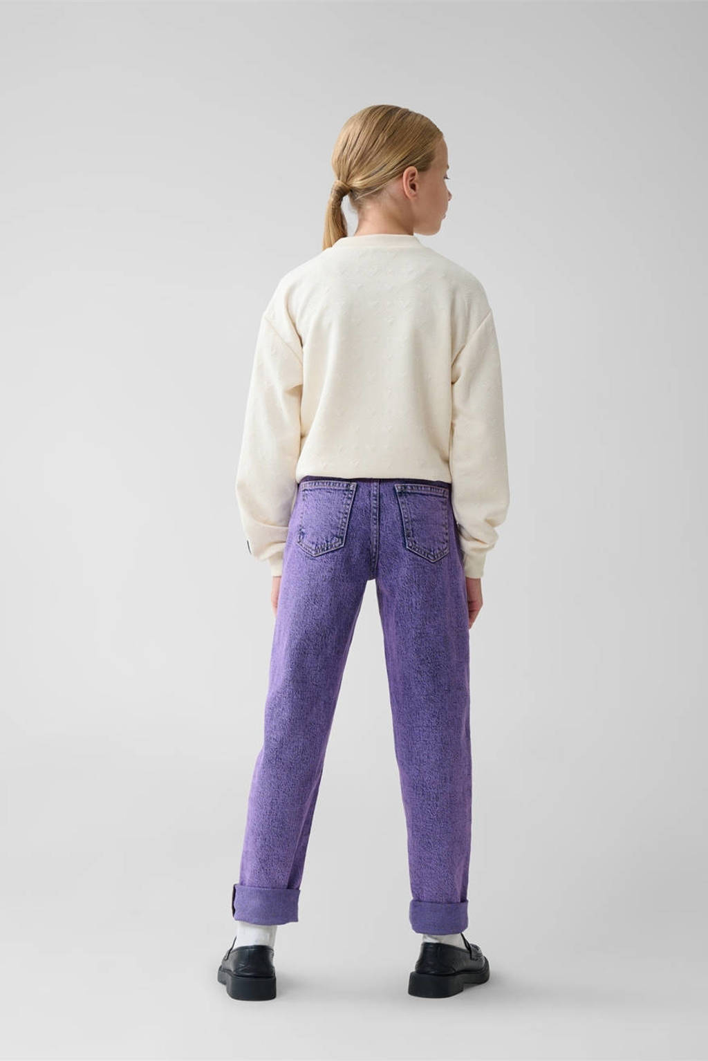 Shoeby high waist tapered fit jeans paars
