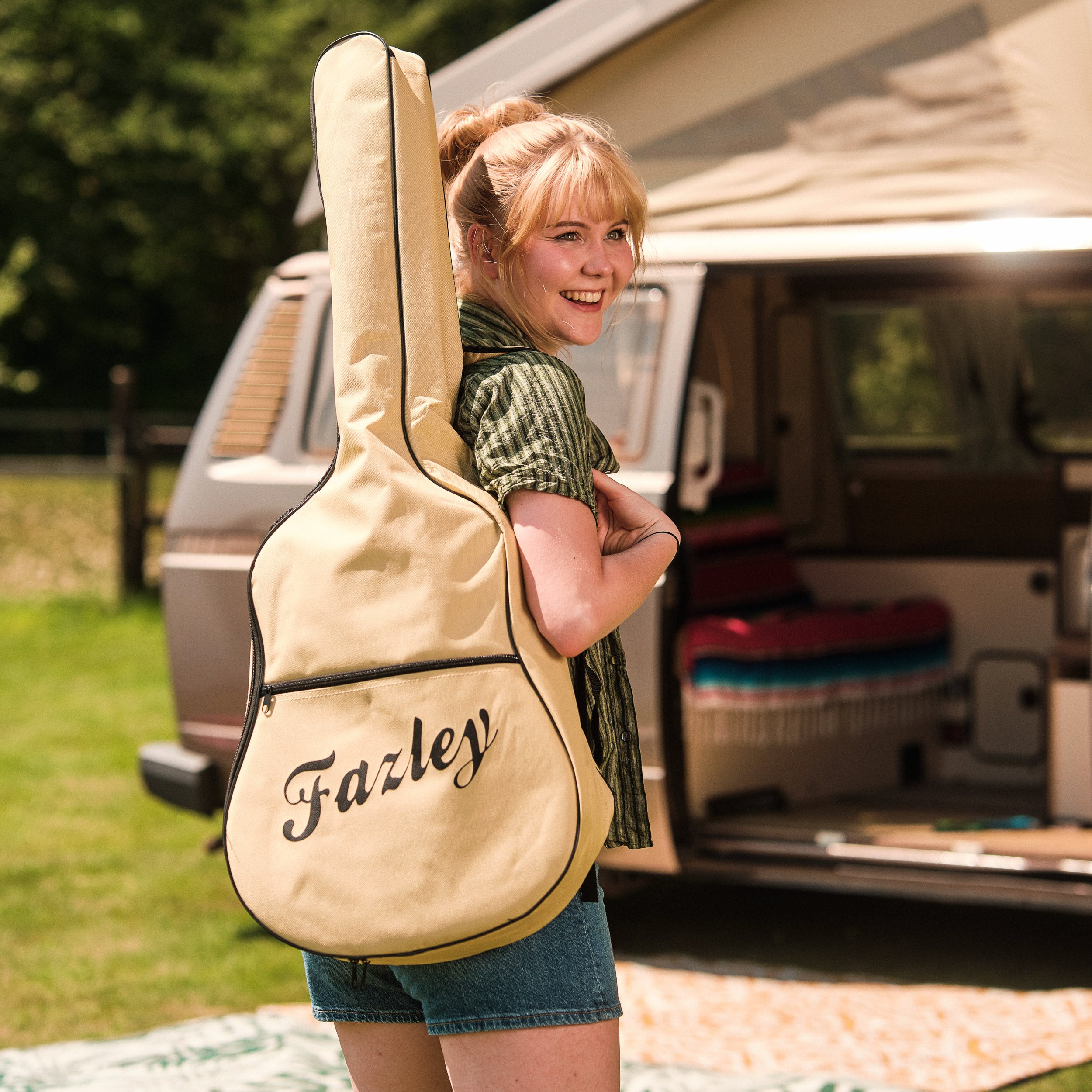Fazley Carrier B4CK Basic gigbag voor 4/4 klassieke gitaar khaki