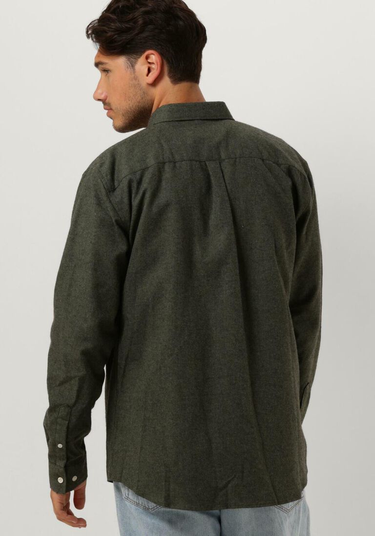 ANERKJENDT groene anerkjendt casual overhemd akkonrad melange shirt