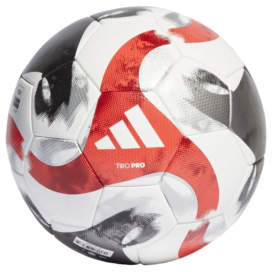 adidas Ballon Tiro Pro - Blanc/Noir/Argenté/Rouge