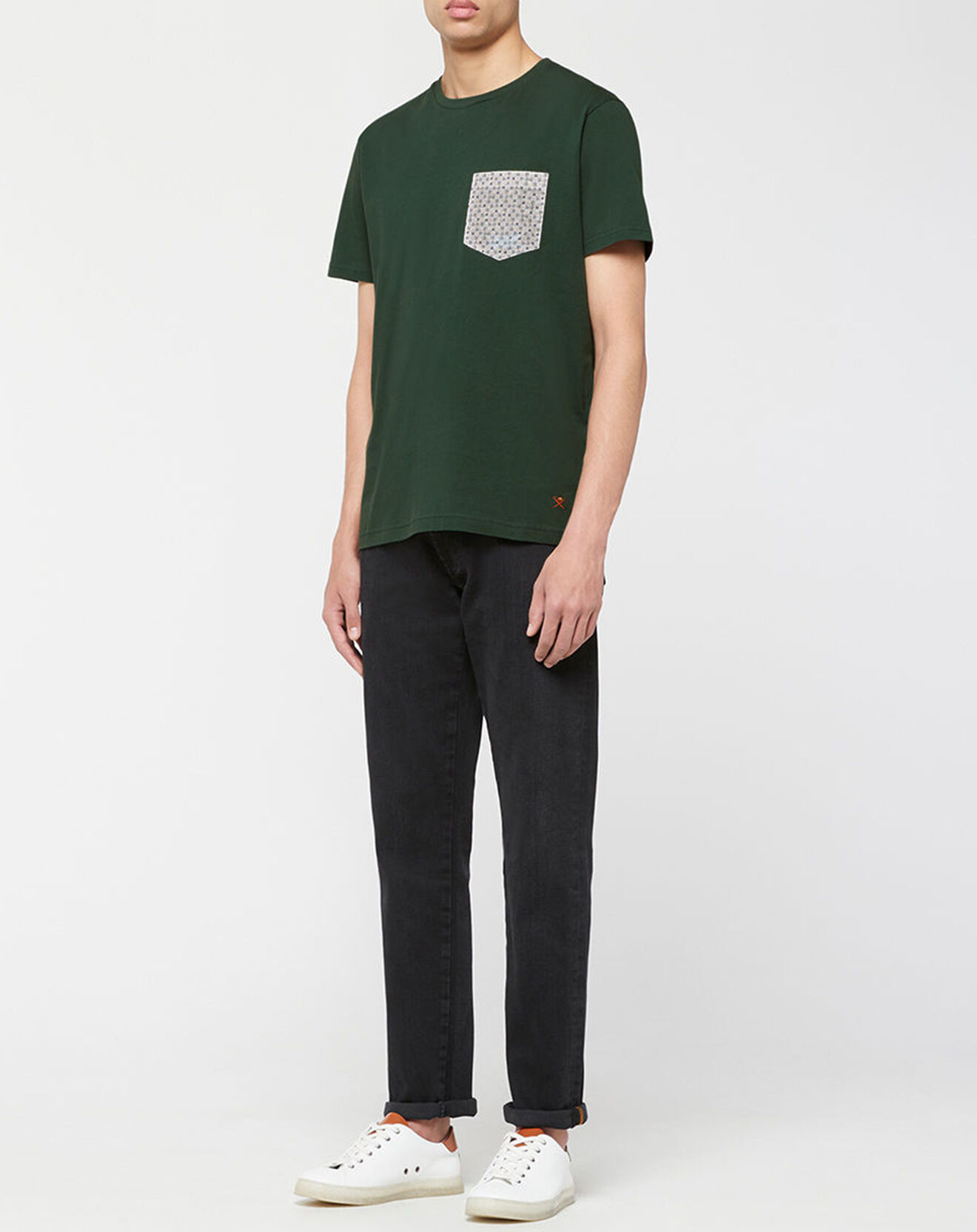 Hackett London T-Shirt poche fantaisie vert foncé