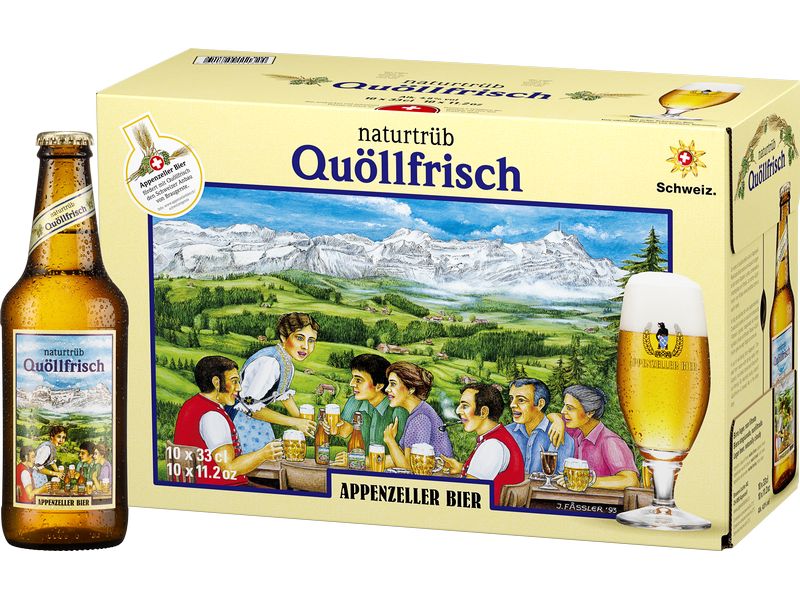 Appenzeller Bier Bier Quöllfrisch naturtrüb 10 x 0.33 l Naturtrübes Bier