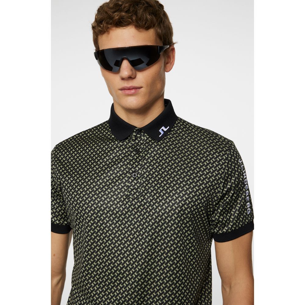 Tour Tech Print Pique Herre Tour Geo Olive