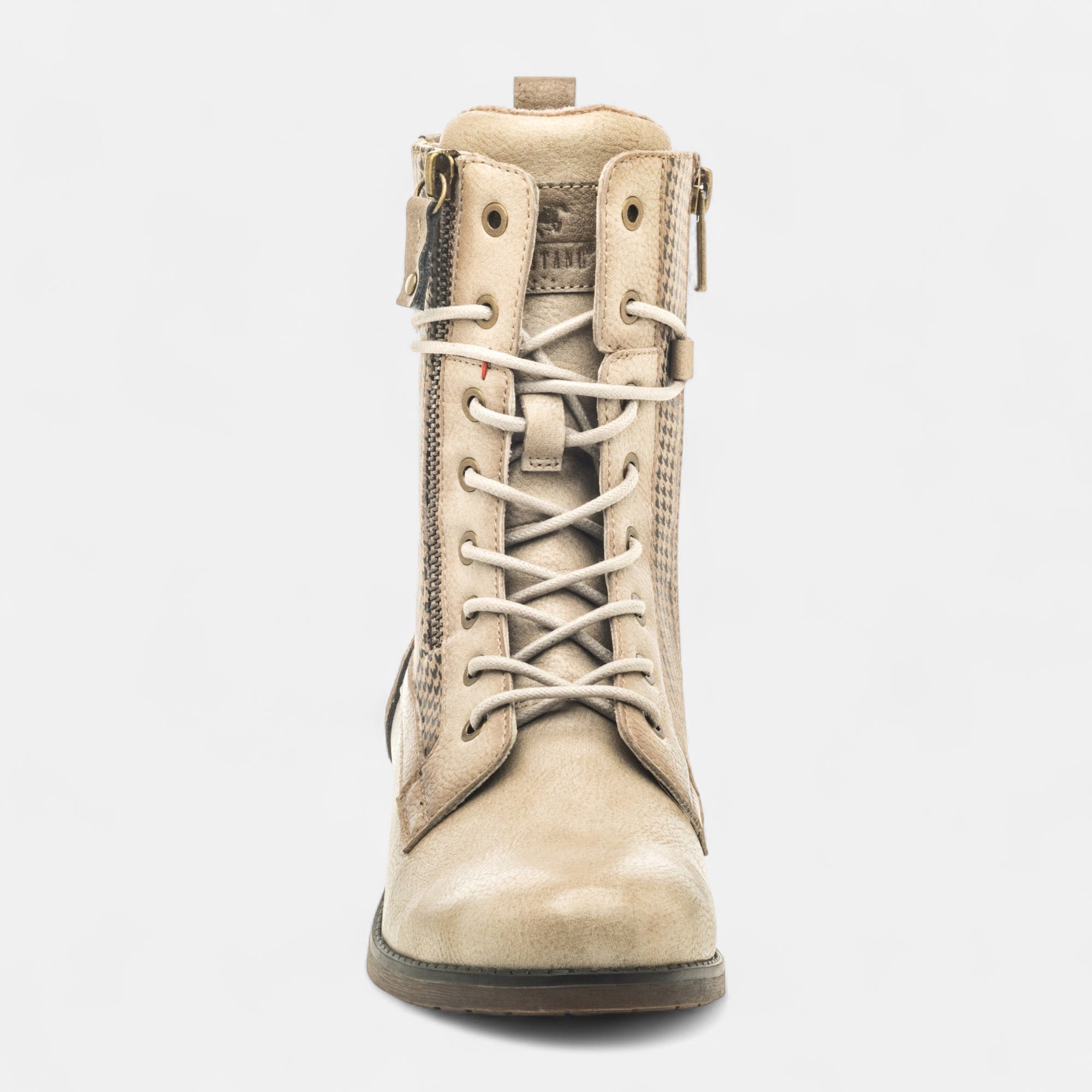Bottines à lacets Femme beige