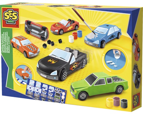 Creatieve set: Auto's gieten en schilderen