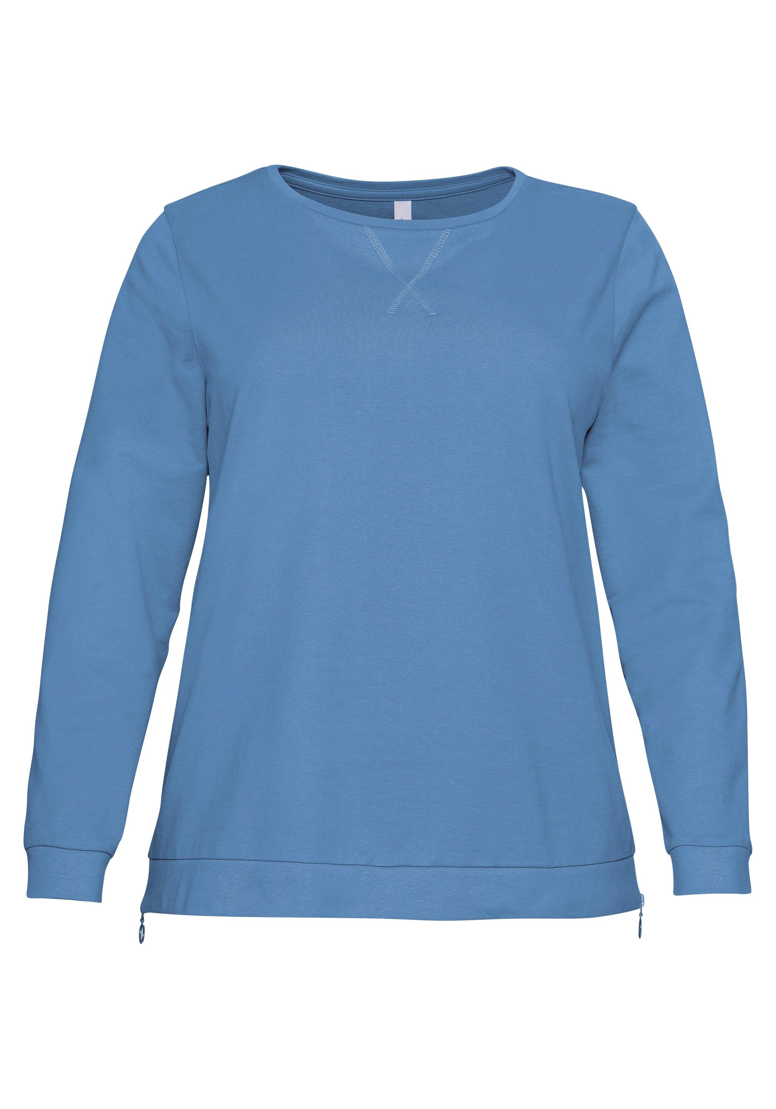 Sweatshirt mit seitlichen Reißverschlüssen