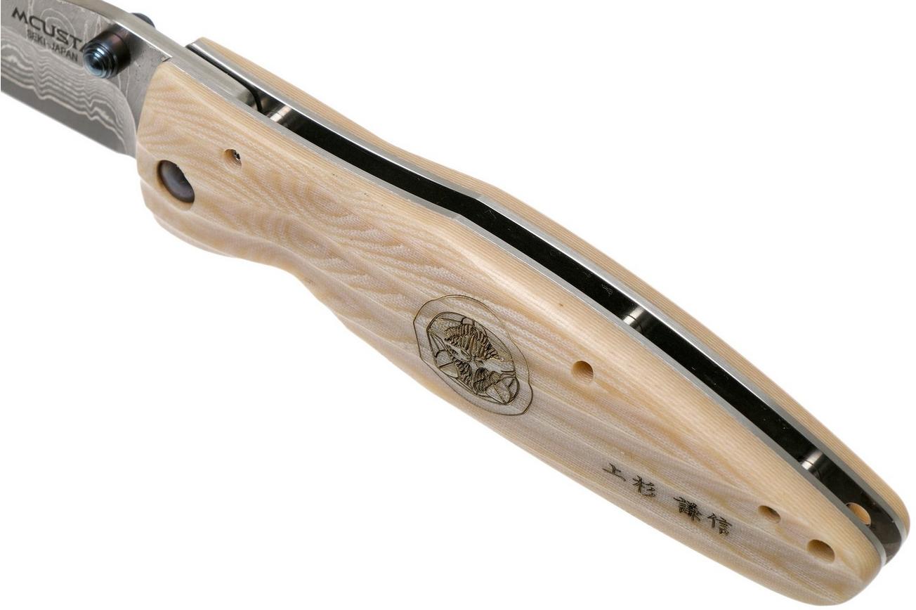 Mcusta MC-0185D Sengoku Uesugi Kenshin, white micarta, herenmes